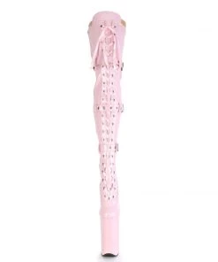 Pleaser Direct Beyond 3028 Pink Patent Thigh High Boots