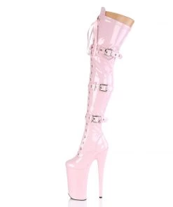 Pleaser Direct Beyond 3028 Pink Patent Thigh High Boots 7 Pleaser Direct Beyond 3028 Pink Patent Thigh High Boots