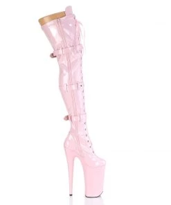 Pleaser Direct Beyond 3028 Pink Patent Thigh High Boots 9 Pleaser Direct Beyond 3028 Pink Patent Thigh High Boots