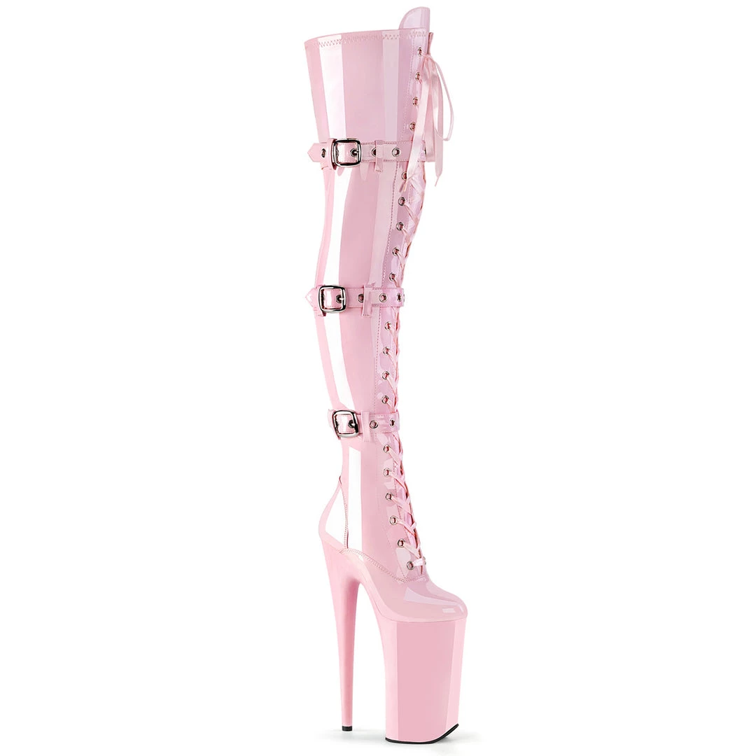 Pleaser Direct Beyond 3028 Pink Patent Thigh High Boots 1 Pleaser Direct Beyond 3028 Pink Patent Thigh High Boots
