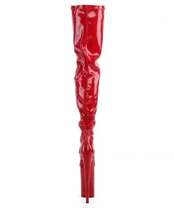 Pleaser Direct Beyond 4000 Red Patent Thigh High Boots