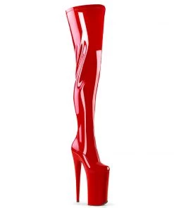 Pleaser Direct Beyond 4000 Red Patent Thigh High Boots