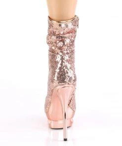 Pleaser Direct Blondie R-1009 Rose Gold Platform Boots 8 Pleaser Direct Blondie R-1009 Rose Gold Platform Boots