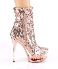 Pleaser Direct Blondie R-1009 Rose Gold Platform Boots 9 Pleaser Direct Blondie R-1009 Rose Gold Platform Boots