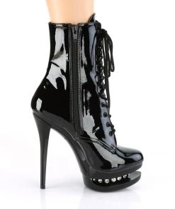 Pleaser Direct Blondie R 1020 Black Rhinestone Ankle Boots Platform Shoes 9 Pleaser Direct Blondie R 1020 Black Rhinestone Ankle Boots Platform Shoes