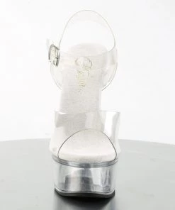 Pleaser Direct Captiva 608 Clear Heels