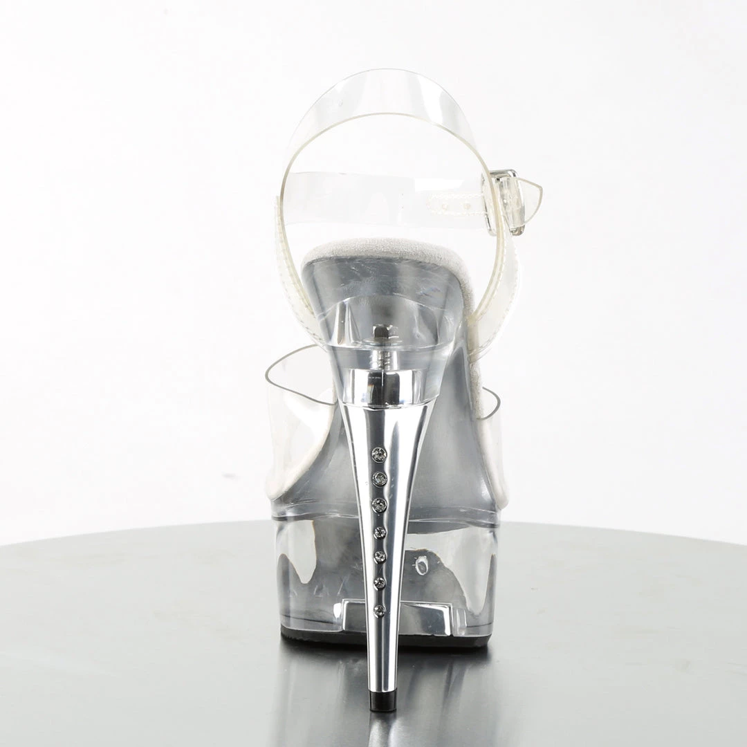 Pleaser Direct Captiva 608 Clear Heels 4 Pleaser Direct Captiva 608 Clear Heels