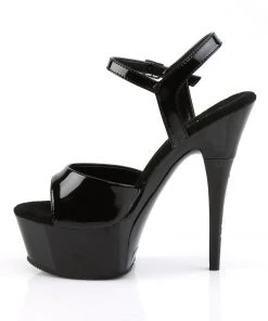 Pleaser Direct Larger Size Shoes Captiva 609 Black Patent Heels