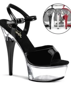 Pleaser Direct Captiva 609 Black Heels