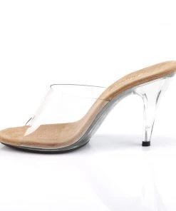 Pleaser Direct Larger Size Shoes Caress 401 Clear Sandals