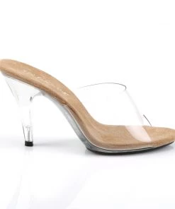 Pleaser Direct Larger Size Shoes Caress 401 Clear Sandals