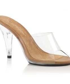 Pleaser Direct Larger Size Shoes Caress 401 Clear Sandals