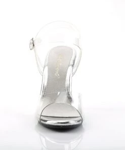 Pleaser Direct Caress 408 Clear Sandals Larger Size Shoes