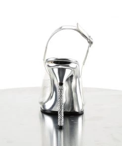 Pleaser Direct Glitter Shoes Chic 18 Clear With Rhinestone Heel Sandals 8 Pleaser Direct Glitter Shoes Chic 18 Clear With Rhinestone Heel Sandals