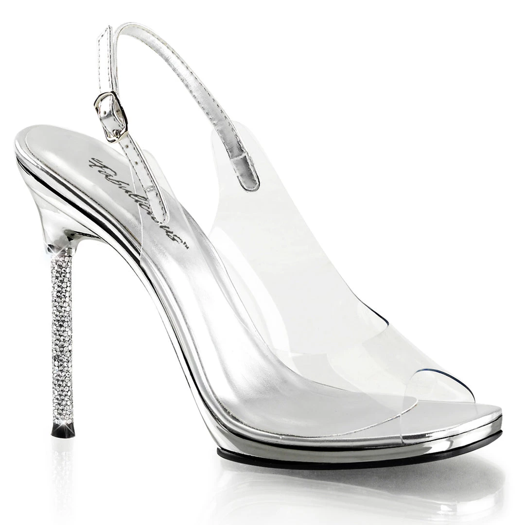 Pleaser Direct Glitter Shoes Chic 18 Clear With Rhinestone Heel Sandals 1 Pleaser Direct Glitter Shoes Chic 18 Clear With Rhinestone Heel Sandals
