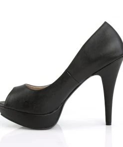 Pleaser Direct Chloe 01 Black Matte Peep Toe Platforms 7 Pleaser Direct Chloe 01 Black Matte Peep Toe Platforms
