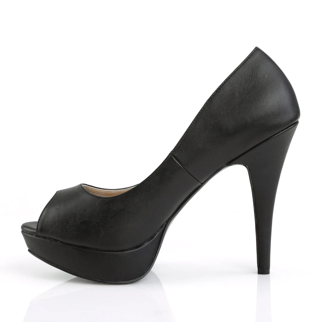 Pleaser Direct Chloe 01 Black Matte Peep Toe Platforms 3 Pleaser Direct Chloe 01 Black Matte Peep Toe Platforms