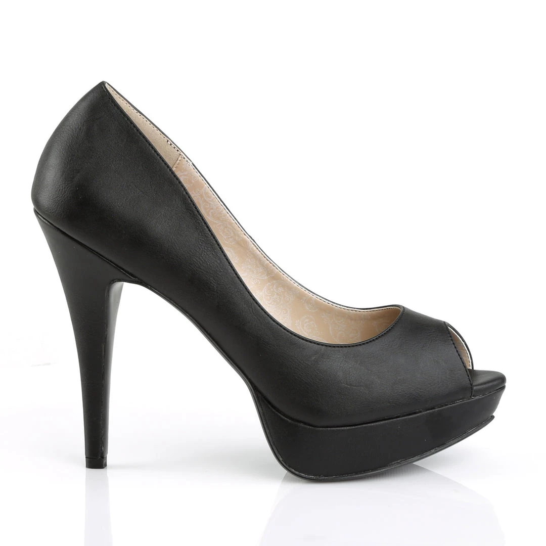 Pleaser Direct Chloe 01 Black Matte Peep Toe Platforms 5 Pleaser Direct Chloe 01 Black Matte Peep Toe Platforms