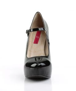 Pleaser Direct Chloe 02 Black Patent Mary Jane Platforms Larger Size Shoes