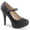 Pleaser Direct Chloe 02 Black Matte Mary Jane Platforms