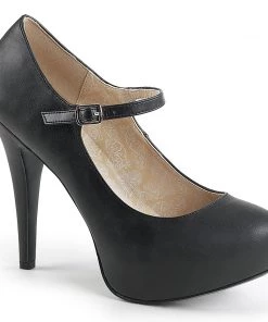 Pleaser Direct Chloe 02 Black Matte Mary Jane Platforms