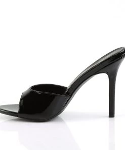 Pleaser Direct Larger Size Shoes Classique 01 Black Patent Peep Toe Sandals 7 Pleaser Direct Larger Size Shoes Classique 01 Black Patent Peep Toe Sandals