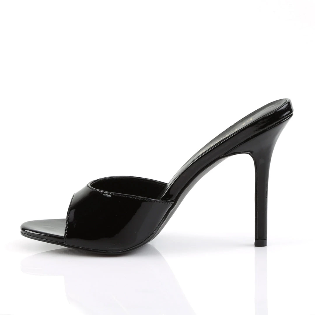 Pleaser Direct Larger Size Shoes Classique 01 Black Patent Peep Toe Sandals 3 Pleaser Direct Larger Size Shoes Classique 01 Black Patent Peep Toe Sandals