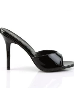 Pleaser Direct Larger Size Shoes Classique 01 Black Patent Peep Toe Sandals 9 Pleaser Direct Larger Size Shoes Classique 01 Black Patent Peep Toe Sandals