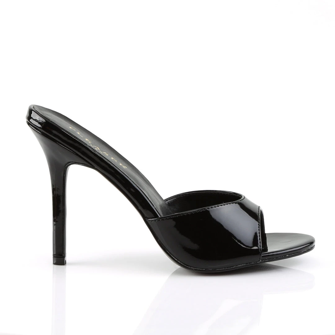 Pleaser Direct Larger Size Shoes Classique 01 Black Patent Peep Toe Sandals 5 Pleaser Direct Larger Size Shoes Classique 01 Black Patent Peep Toe Sandals