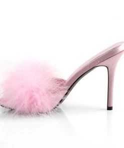 Pleaser Direct Classique 01F Baby Pink Furry Marabou Slipper Sandals 7 Pleaser Direct Classique 01F Baby Pink Furry Marabou Slipper Sandals