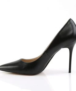 Pleaser Direct Classique 20 Black Faux Leather Pointed Stilettos 7 Pleaser Direct Classique 20 Black Faux Leather Pointed Stilettos