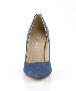 Pleaser Larger Size Shoes CLASSIQUE 20 Blue 4" Heel