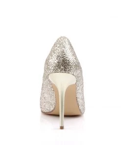 Pleaser Direct Classique 20 Gold Glitter Pointed Stilettos Larger Size Shoes