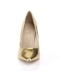 Pleaser Direct Classique 20 Metallic Gold Pointed Stilettos