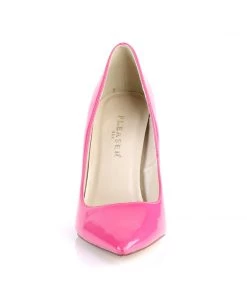 Pleaser Direct Classique 20 Hot Pink Patent Pointed Stilettos Larger Size Shoes