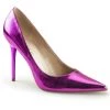 Pleaser Direct Classique 20 Metallic Purple Pointed Stilettos