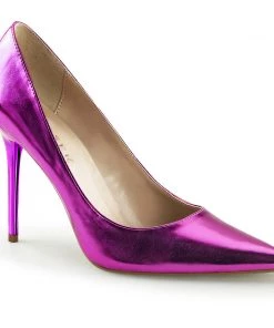 Pleaser Direct Classique 20 Metallic Purple Pointed Stilettos