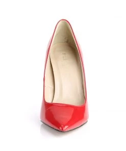 Pleaser Direct Larger Size Shoes Classique 20 Red Patent Pointed Stilettos