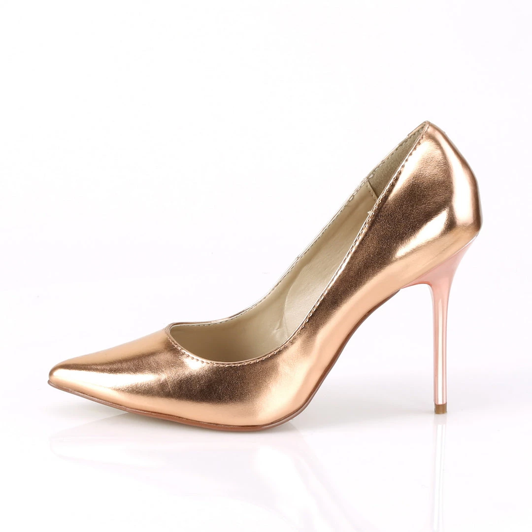 Pleaser Direct Classique 20 Rose Gold Metallic Pointed Stilettos Larger Size Shoes 3 Pleaser Direct Classique 20 Rose Gold Metallic Pointed Stilettos Larger Size Shoes