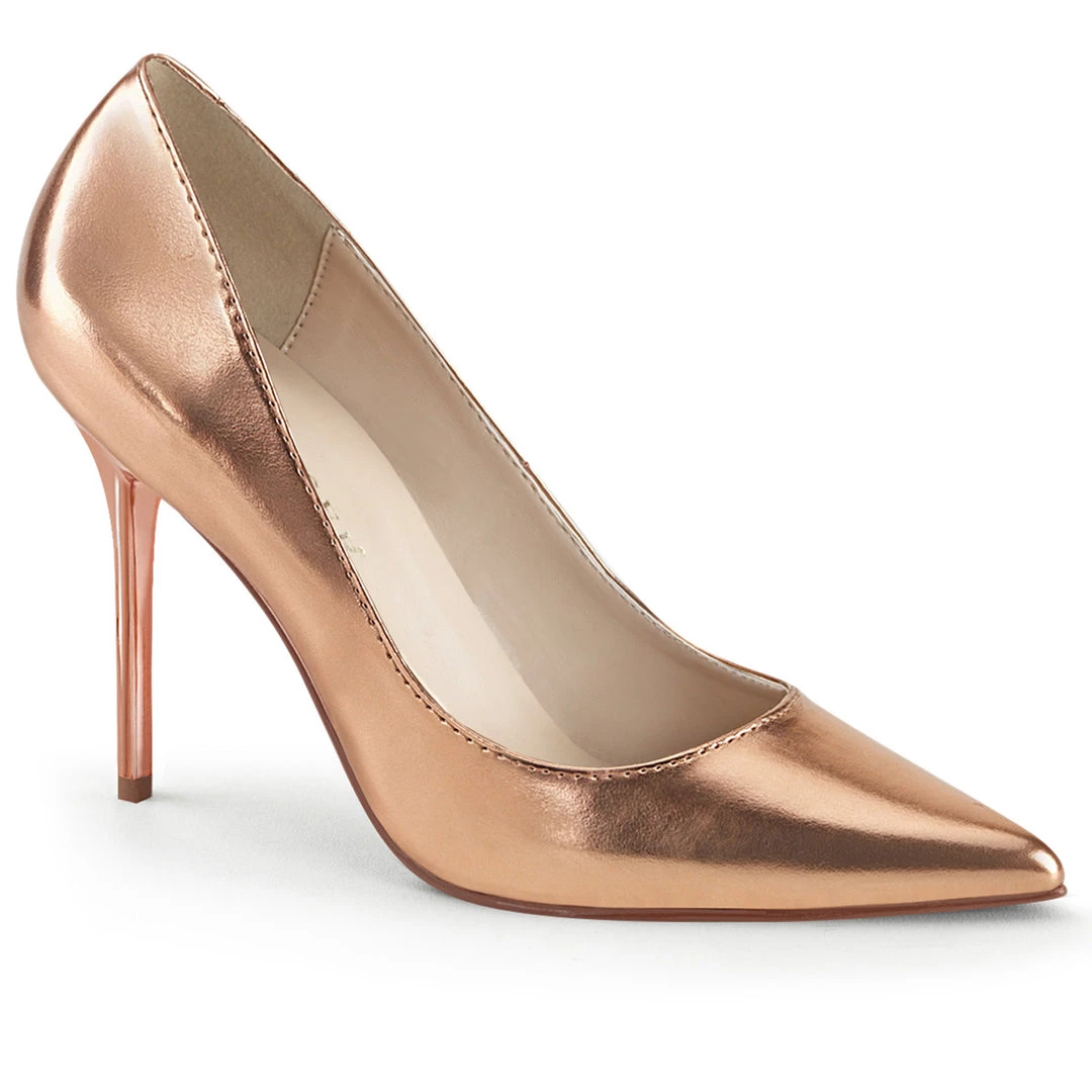 Pleaser Direct Classique 20 Rose Gold Metallic Pointed Stilettos Larger Size Shoes 1 Pleaser Direct Classique 20 Rose Gold Metallic Pointed Stilettos Larger Size Shoes