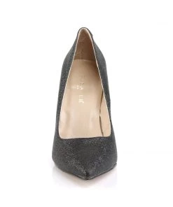 Pleaser Larger Size Shoes CLASSIQUE 20G Black Vegan 4" Heel