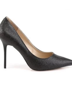 Pleaser Larger Size Shoes CLASSIQUE 20G Black Vegan 4