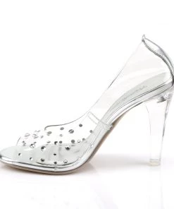 Pleaser Direct Larger Size Shoes Clearly 420 Clear With Rhinestone Heels 7 Pleaser Direct Larger Size Shoes Clearly 420 Clear With Rhinestone Heels