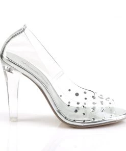 Pleaser Direct Larger Size Shoes Clearly 420 Clear With Rhinestone Heels 9 Pleaser Direct Larger Size Shoes Clearly 420 Clear With Rhinestone Heels