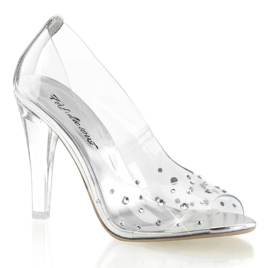 Pleaser Direct Larger Size Shoes Clearly 420 Clear With Rhinestone Heels 1 Pleaser Direct Larger Size Shoes Clearly 420 Clear With Rhinestone Heels