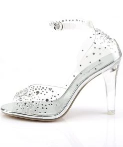 Pleaser Direct Clearly 430RS Clear Strappy Rhinestone Heels Larger Size Shoes 7 Pleaser Direct Clearly 430RS Clear Strappy Rhinestone Heels Larger Size Shoes