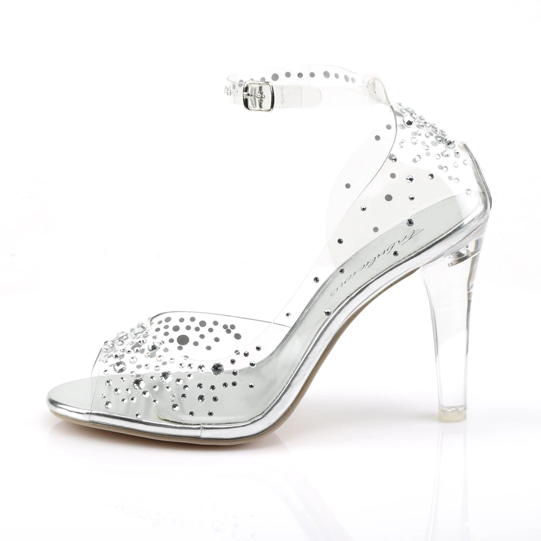 Pleaser Direct Clearly 430RS Clear Strappy Rhinestone Heels Larger Size Shoes 3 Pleaser Direct Clearly 430RS Clear Strappy Rhinestone Heels Larger Size Shoes