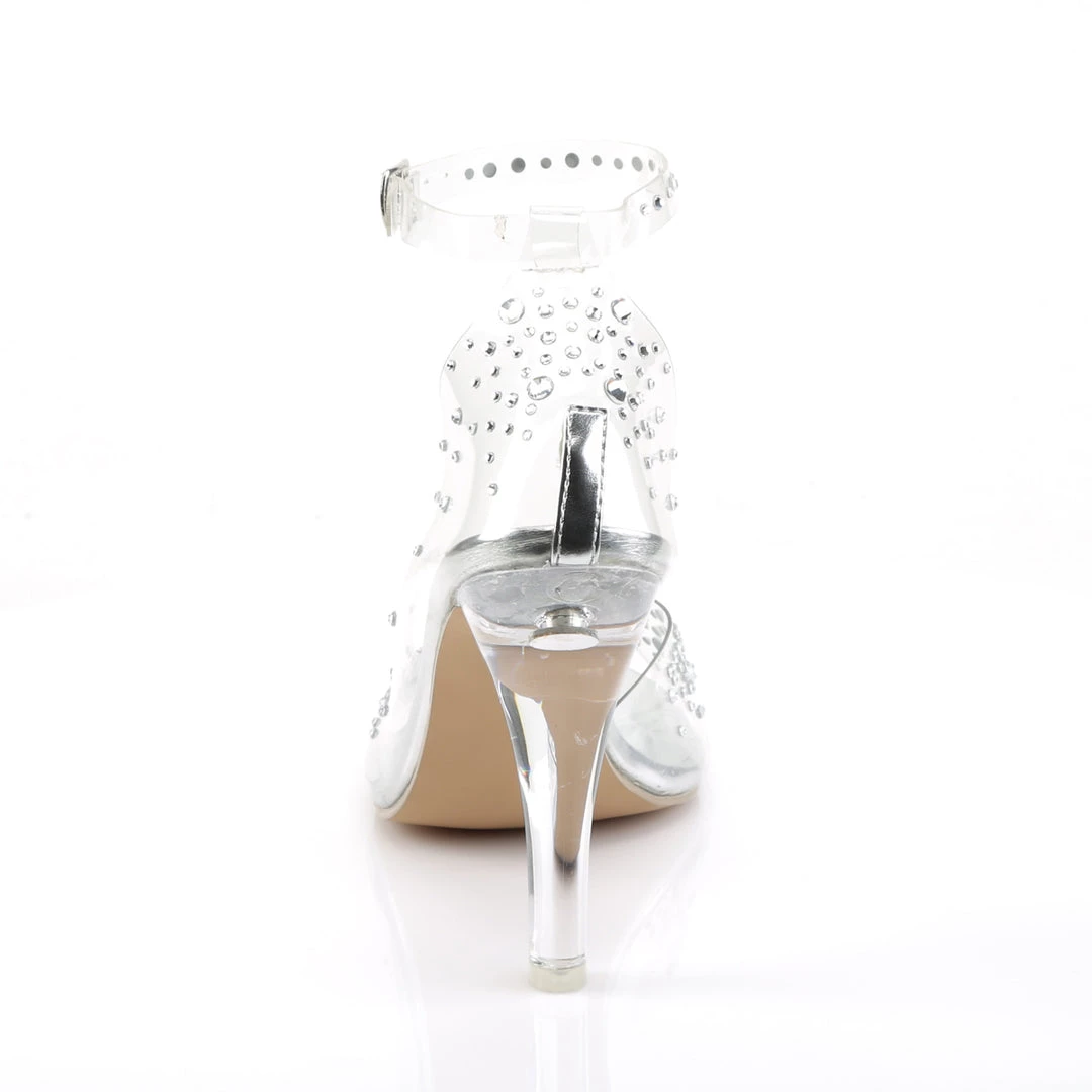 Pleaser Direct Clearly 430RS Clear Strappy Rhinestone Heels Larger Size Shoes 4 Pleaser Direct Clearly 430RS Clear Strappy Rhinestone Heels Larger Size Shoes