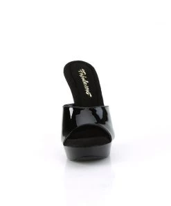 Pleaser Direct Cocktail 501 Black Mule Platforms Larger Size Shoes