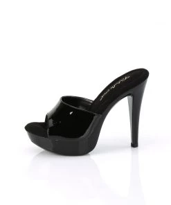 Pleaser Direct Cocktail 501 Black Mule Platforms Larger Size Shoes